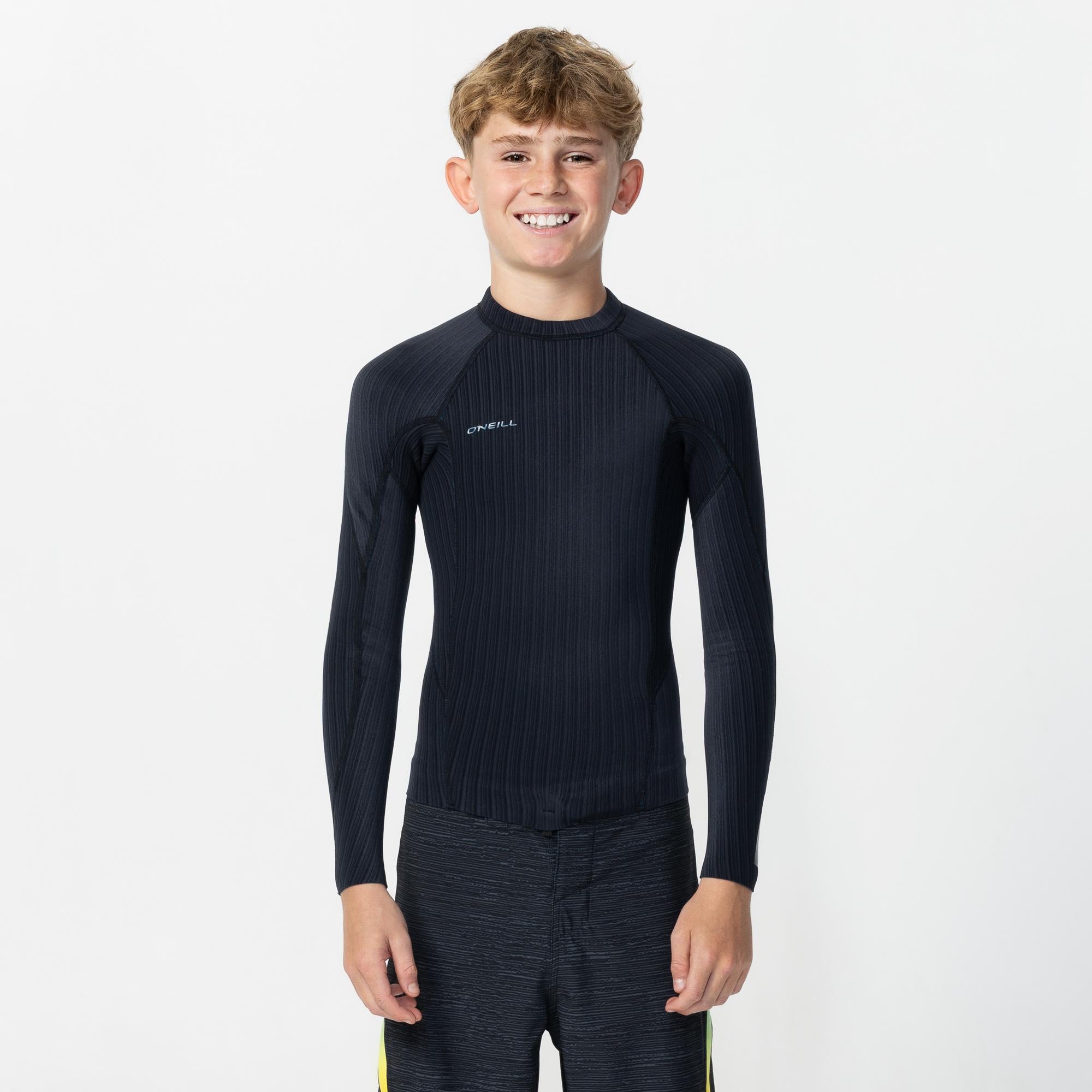 Boy's HyperFreak 1.5mm TB3X Long Sleeve Wetsuit Jacket - Black