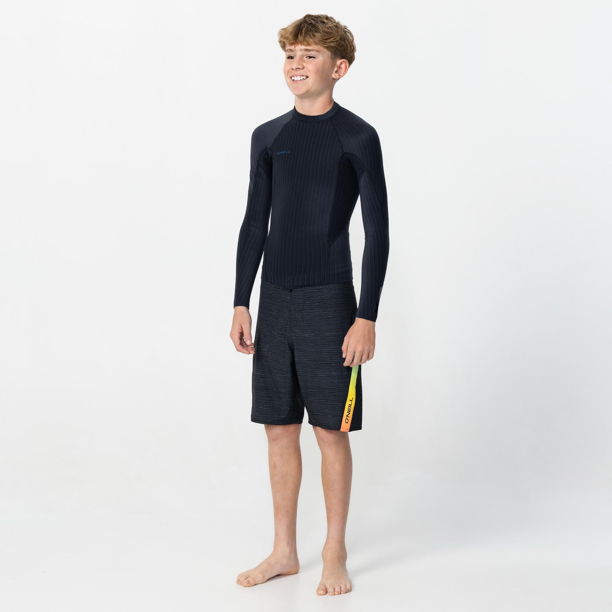 Boy's HyperFreak 1.5mm TB3X Long Sleeve Wetsuit Jacket - Black