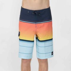Boy's Lennox Stripe 18 Boardshorts - Sky Blue