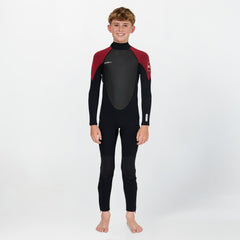 Boys Reactor 3/2mm Steamer Back Zip - Maroon