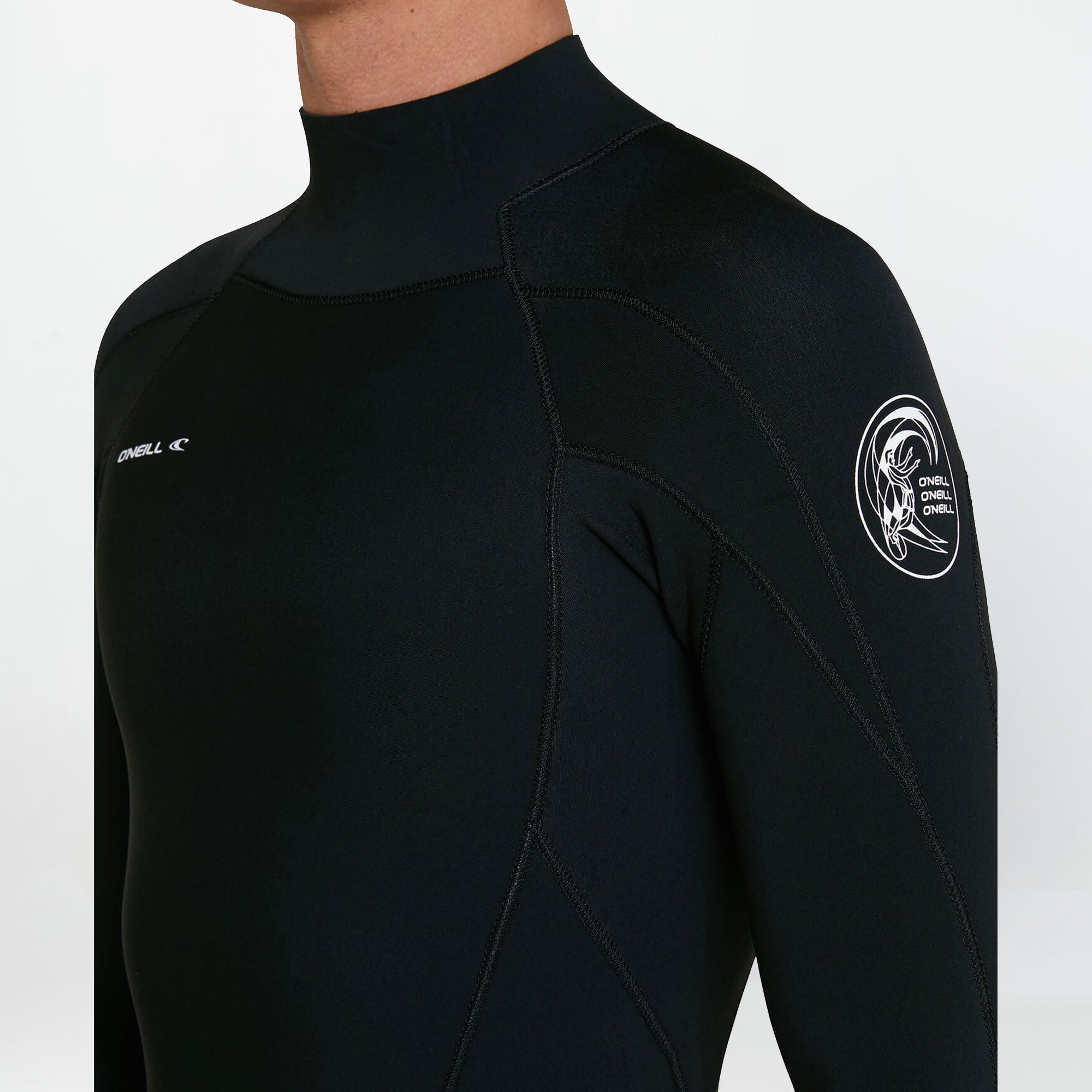 Defender 3/2mm Steamer Back Zip Wetsuit - Black