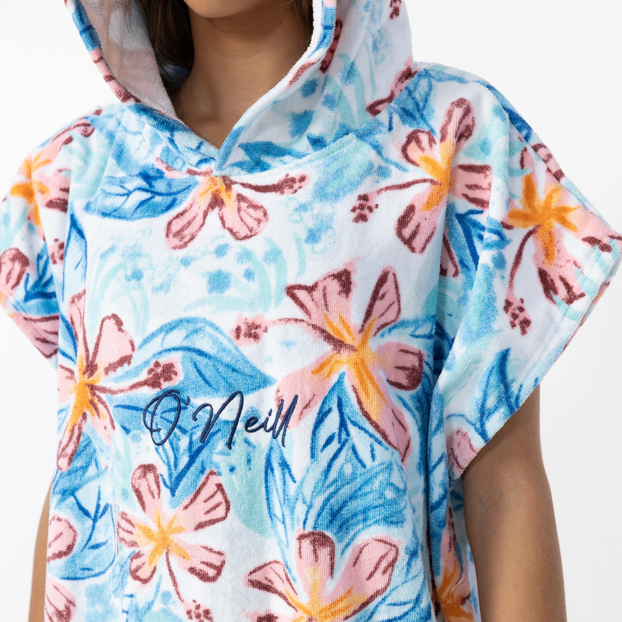 Girl's Hooded Change Towel - Blue Tropic