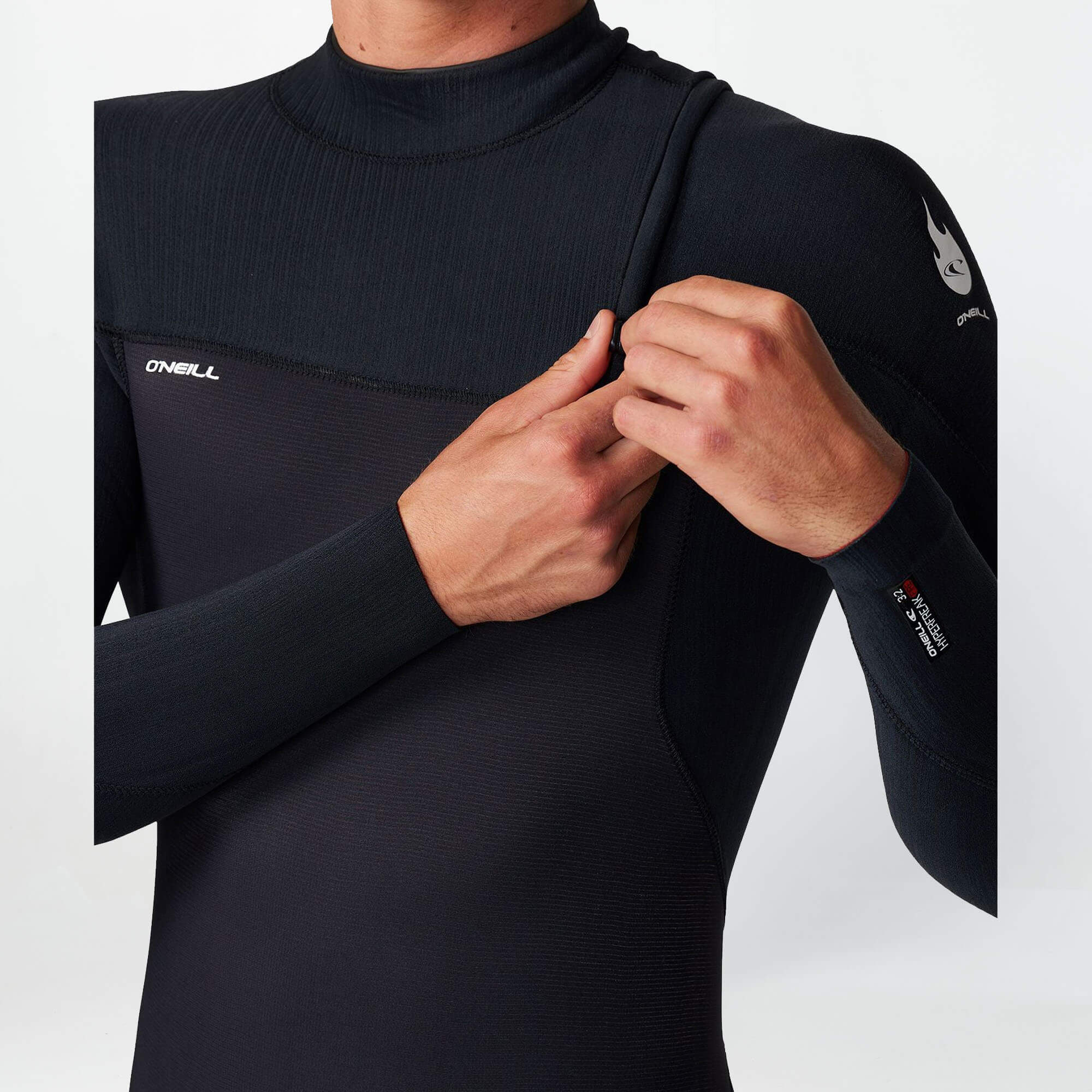 HyperFire 3/2mm Steamer Zipperless Wetsuit - Black