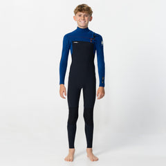 Kids HyperFire 3/2mm Steamer Chest Zip - Blue