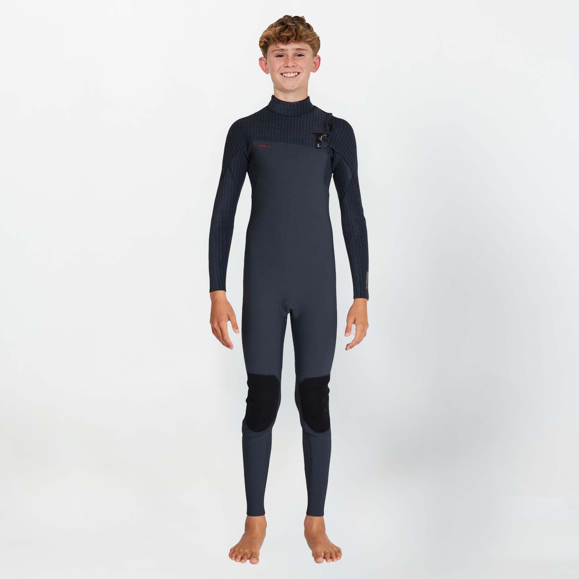 Boy's HyperFire 3/2mm Steamer Chest Zip Wetsuit - Gunmetal