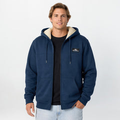 Men's Fifty Two High Pile Zip Hoodie - Midnight Navy
