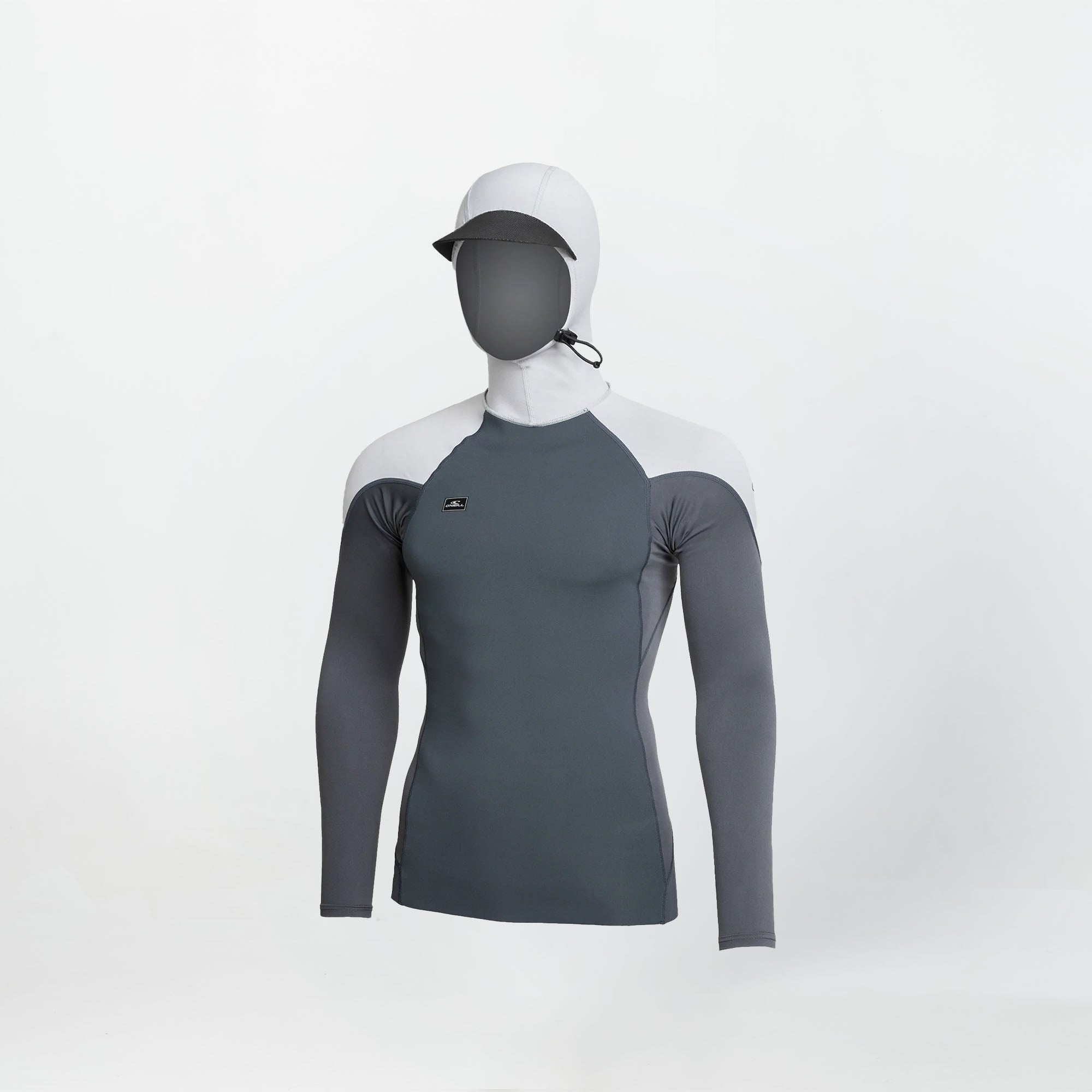 Men's Thin Skins Neo Long Sleeve Hooded Rash Vest - Graphite