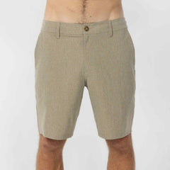 Reserve Heather 19" Hybrid Short - Heather Khaki