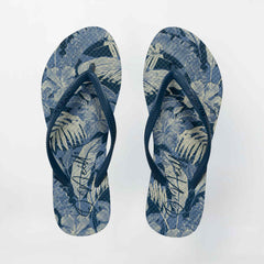 Solana Thongs - Blue Floral