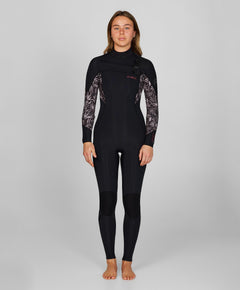 Women's Bahia 4/3mm Steamer Chest Zip - Follow The Sun