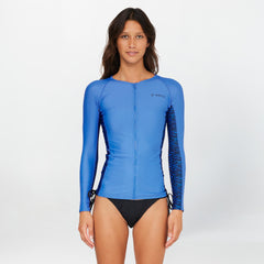 Women's Bahia Front Zip Long Sleeve Rash Vest - Jungle Surf