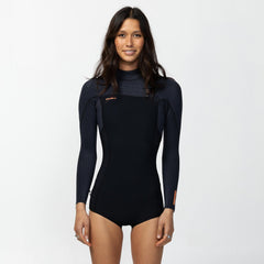 Women's HyperFreak 2mm Long Sleeve Spring Suit Chest Zip - Black