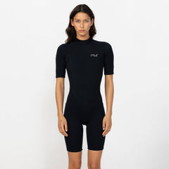 Women's Reactor 2mm Short Sleeve Spring Suit Back Zip - Black
