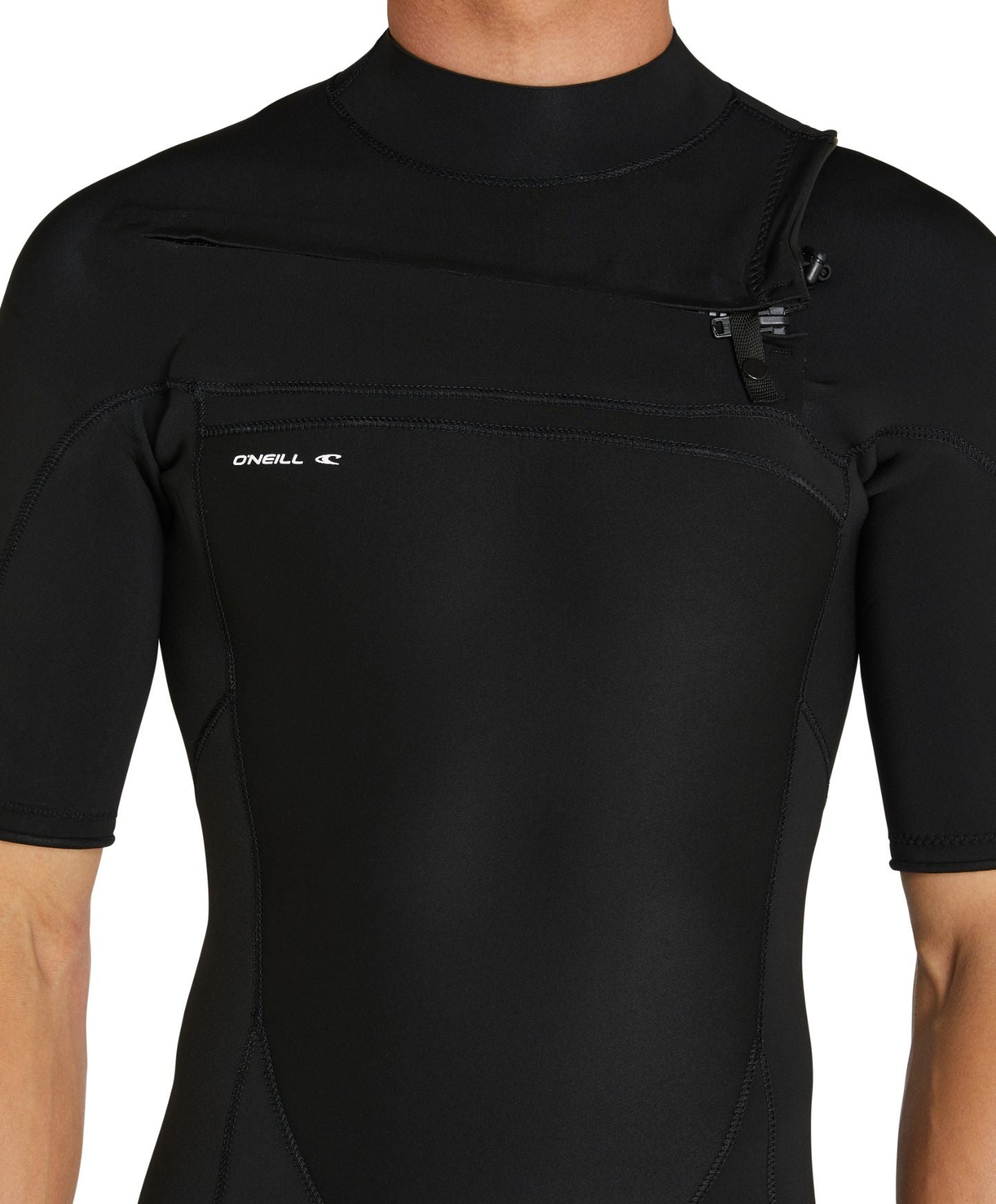 Defender Chest Zip Short Sleeve Spring Suit 2mm Wetsuit - Black