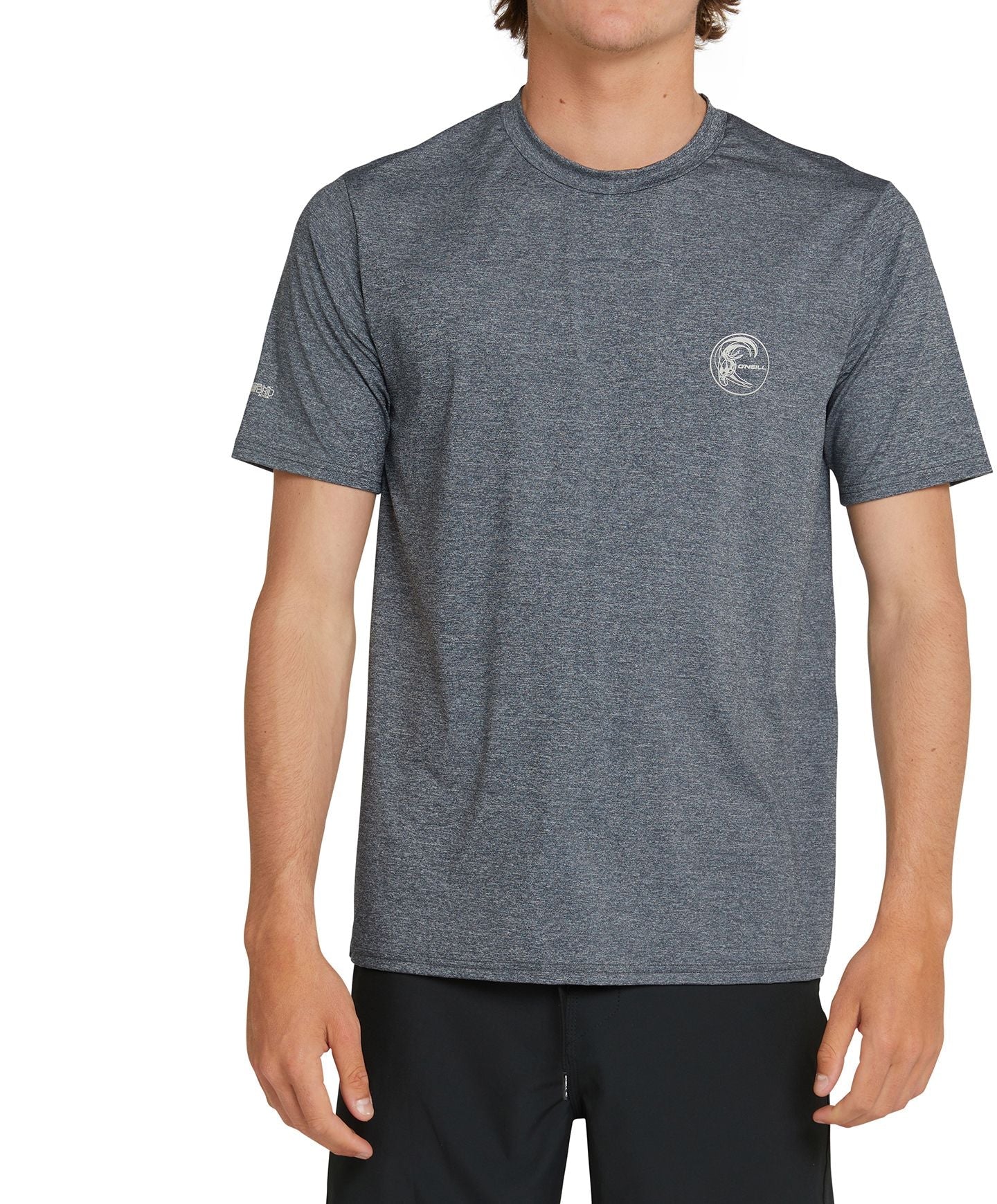24-7 Hybrid Surf Tee Short Sleeve Rashie - Charcoal