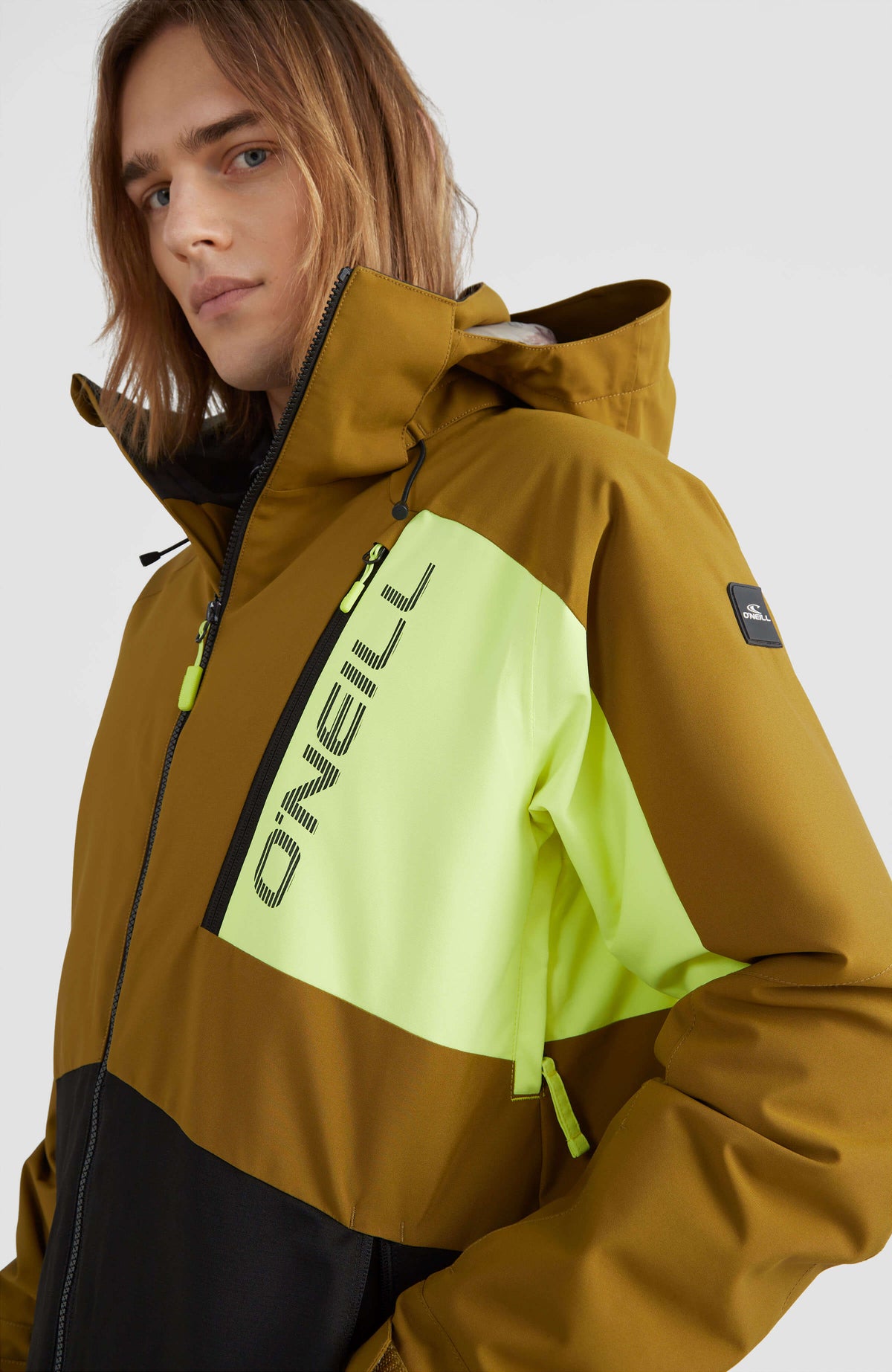 Men's Jigsaw Snow Jacket - Plantation Colour Block