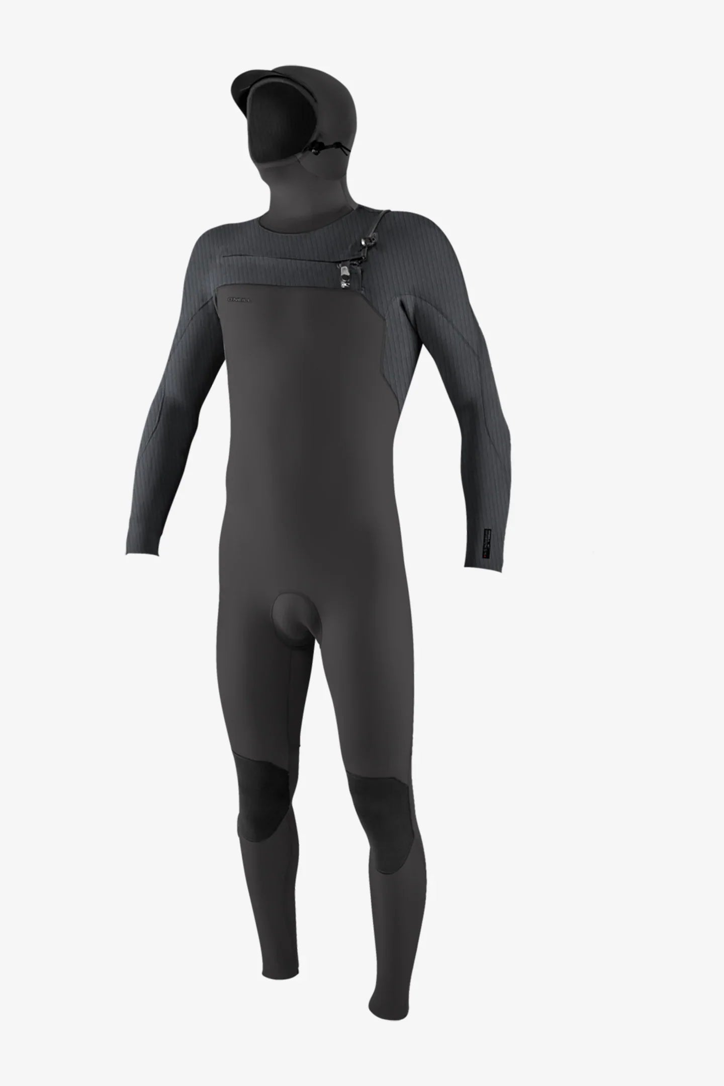 HyperFreak 4/3+ Hooded Steamer Chest Zip Wetsuit - Black