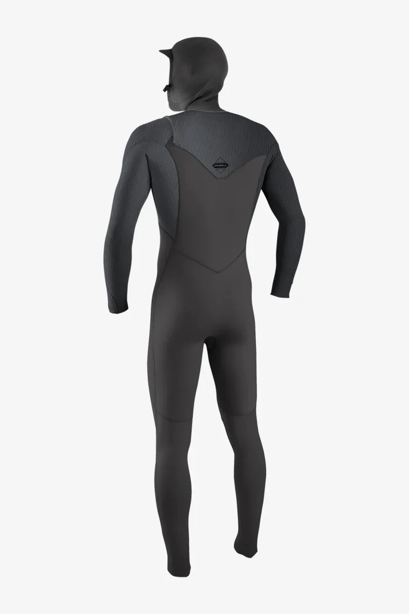 HyperFreak 4/3+ Hooded Steamer Chest Zip Wetsuit - Black