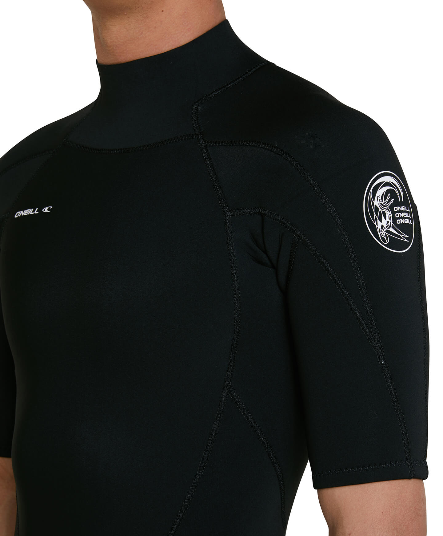 Defender 2mm Short Arm Steamer Back Zip Wetsuit - Black