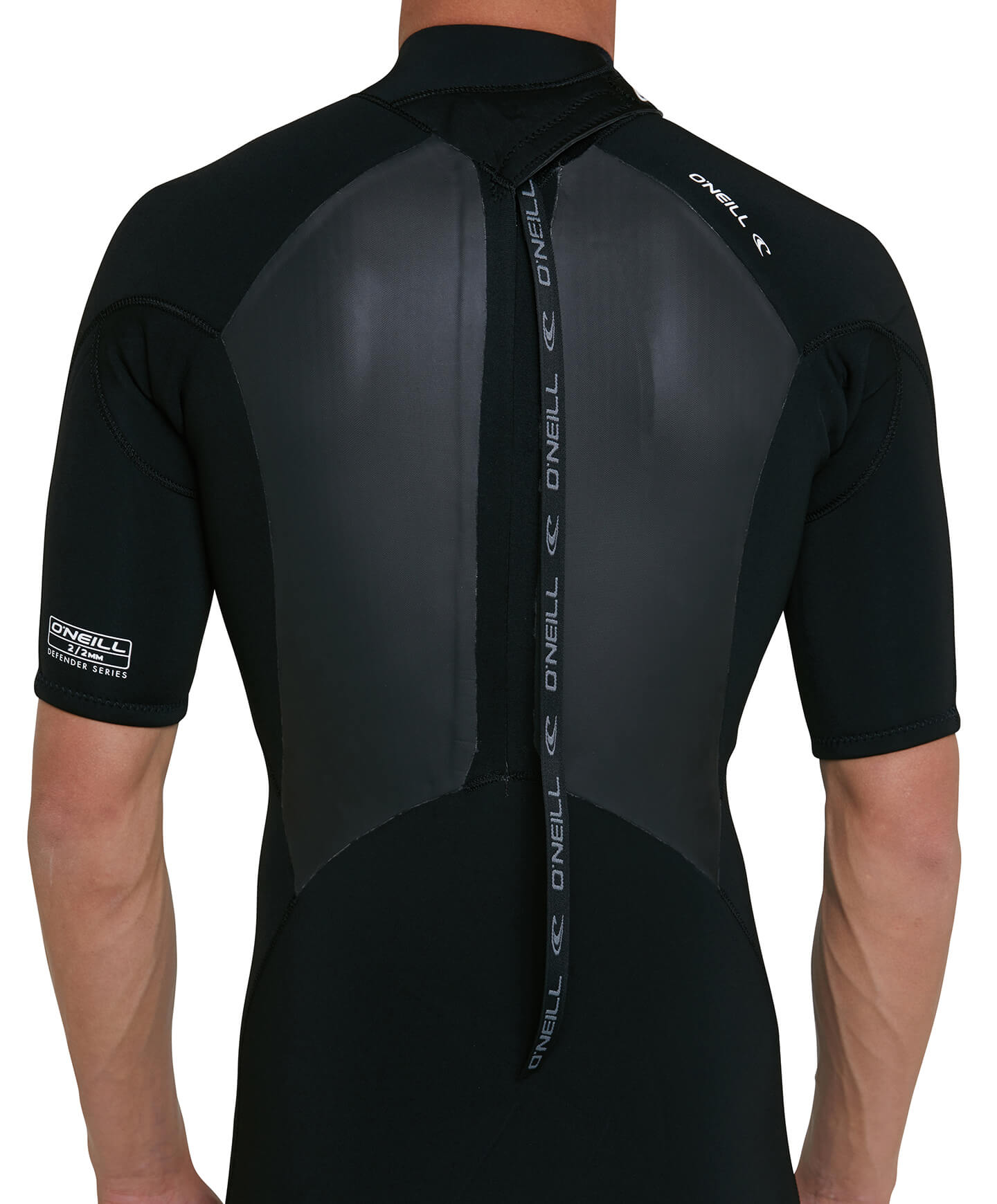 Defender 2mm Short Arm Steamer Back Zip Wetsuit - Black