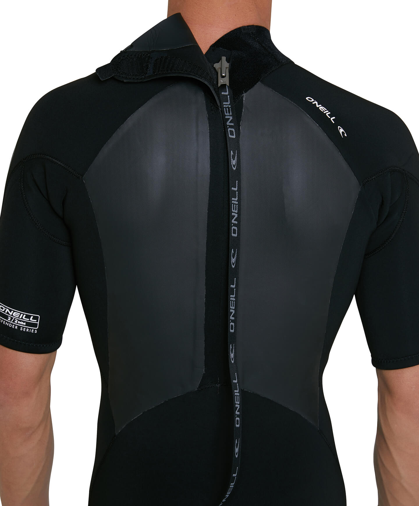 Defender 2mm Short Arm Steamer Back Zip Wetsuit - Black