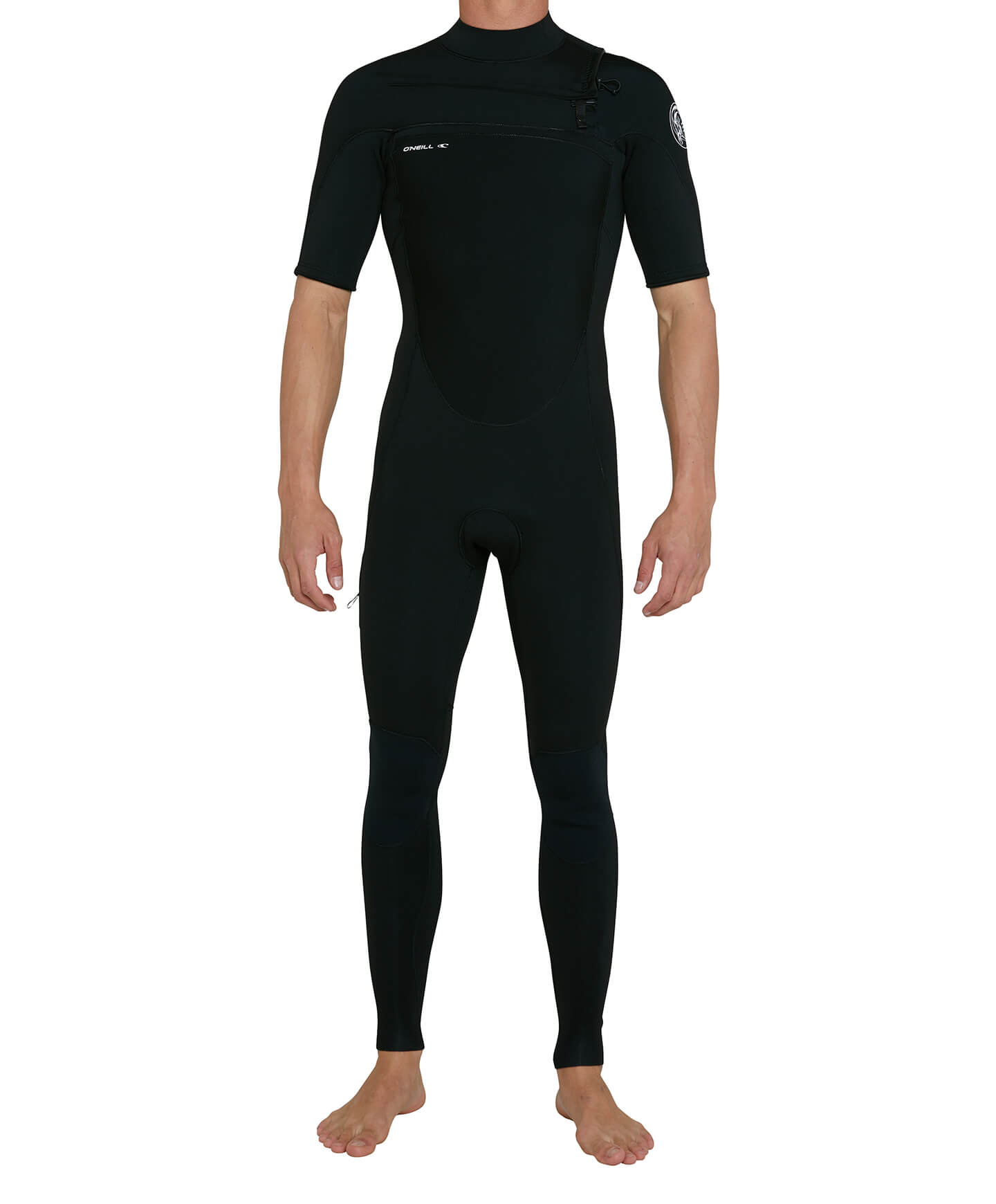 Defender 2mm Short Arm Steamer Chest Zip Wetsuit - Black