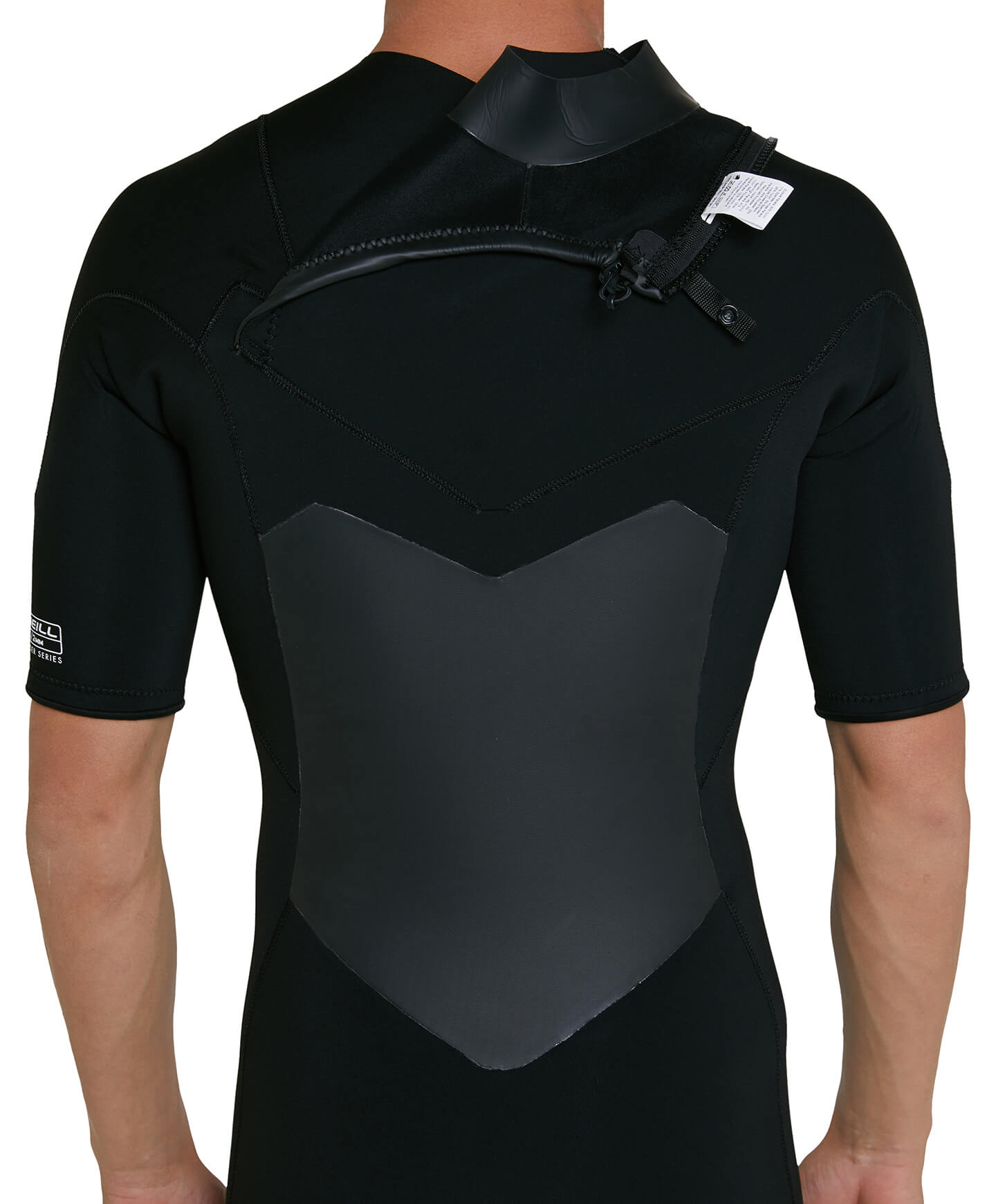 Defender 2mm Short Arm Steamer Chest Zip Wetsuit - Black