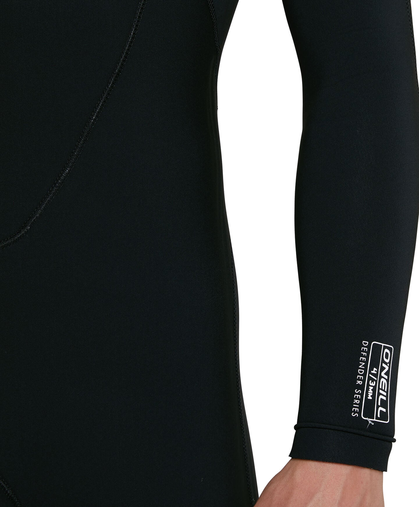 Defender 3/2mm Steamer Back Zip Wetsuit - Black