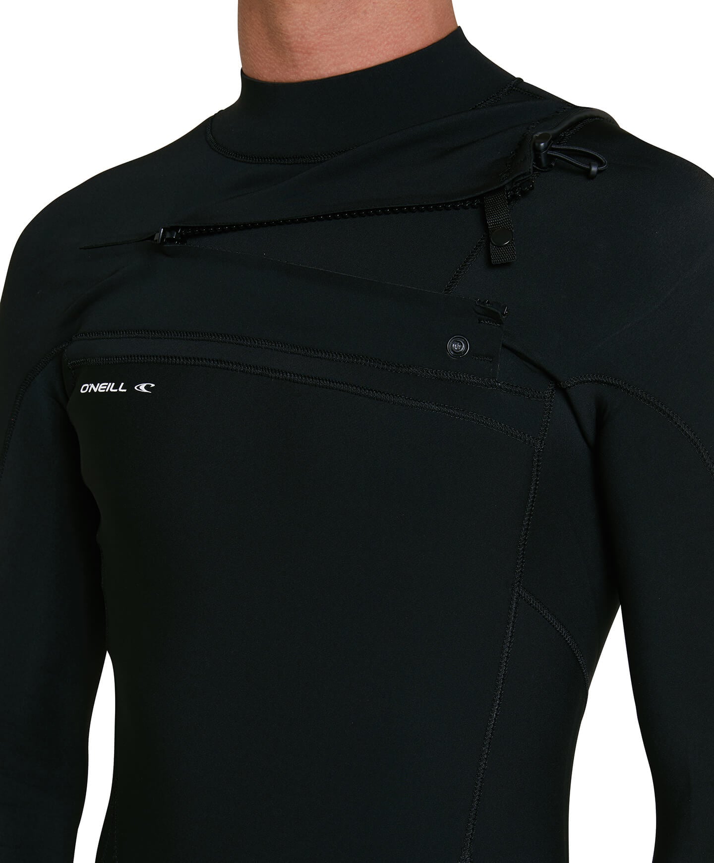 Defender 3/2mm Steamer Chest Zip Wetsuit - Black