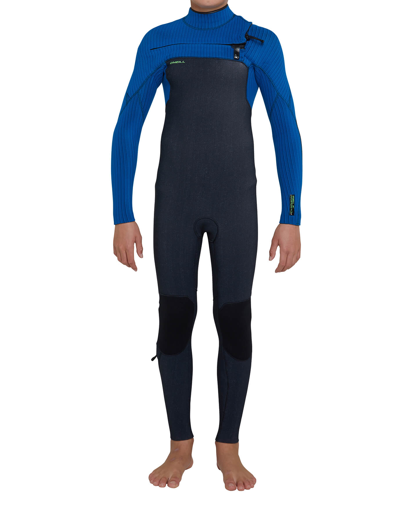 Kids HyperFreak 4/3+ Steamer Chest Zip Wetsuit - Acid/Ultrablue