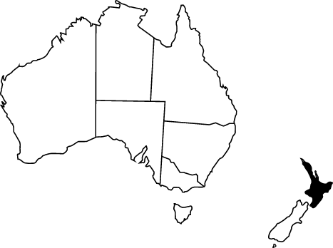 new zealand north map