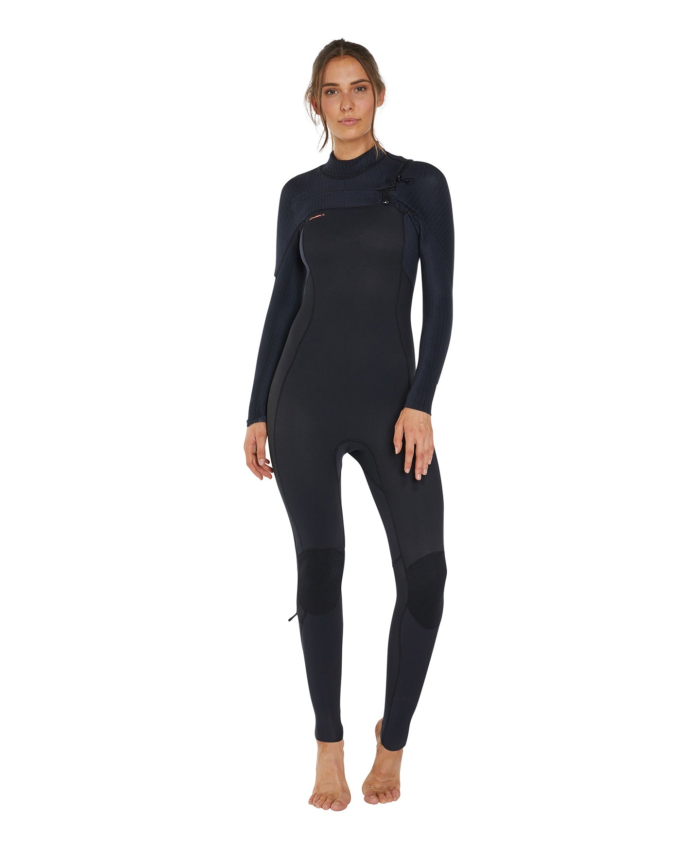 Womens HyperFreak 3/2+ Steamer Chest Zip Wetsuit - Black