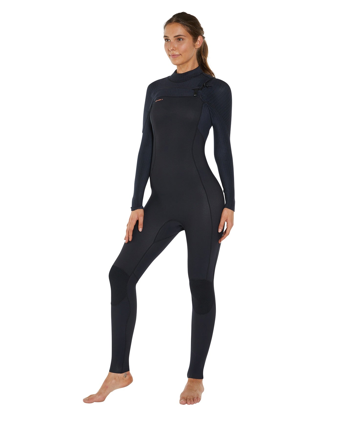 Womens HyperFreak 3/2+ Steamer Chest Zip Wetsuit - Black