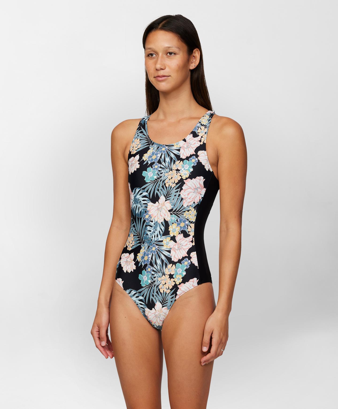 Active One Piece Print Swimsuit - Macaw Floral