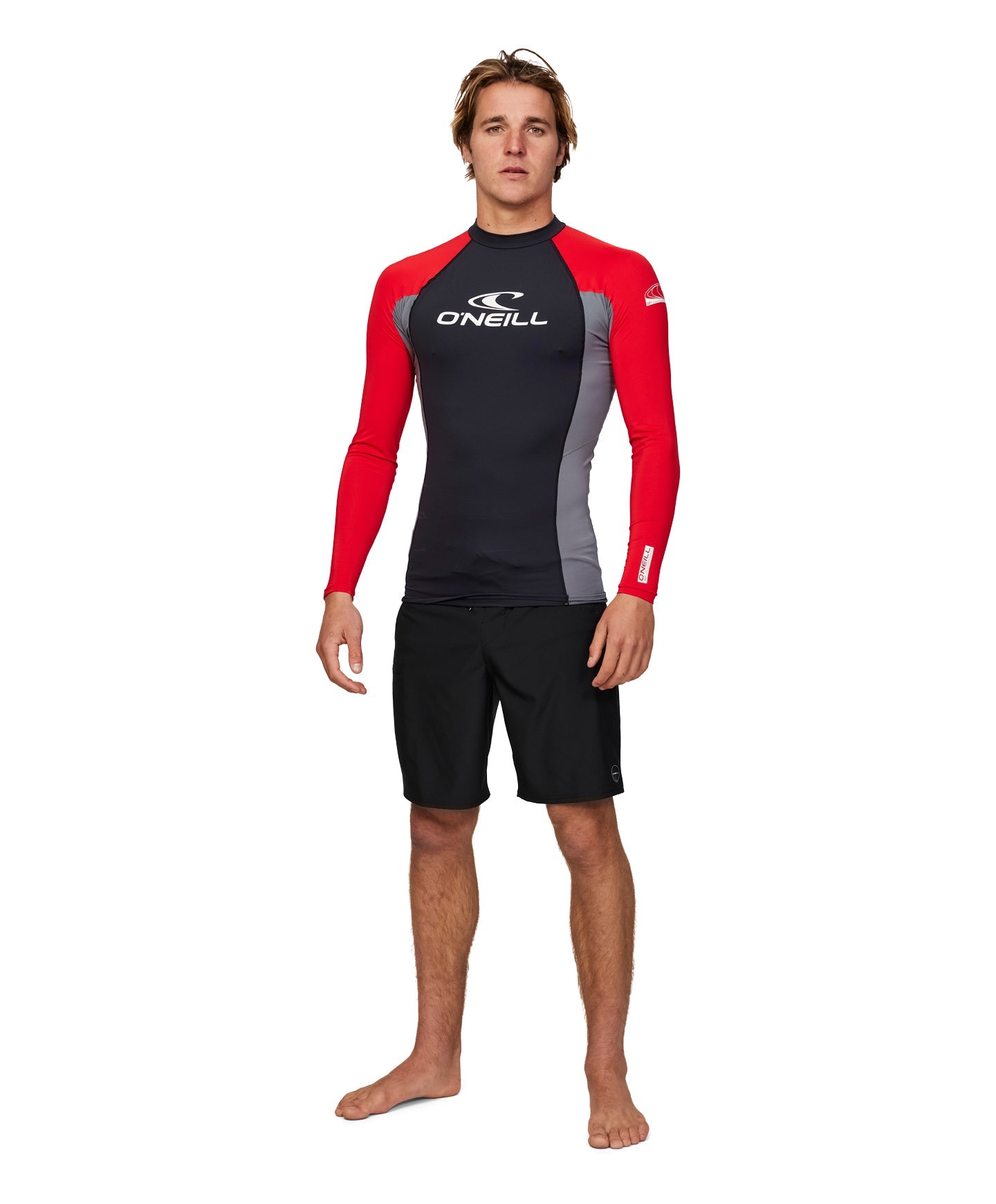 Basic Skins Blocker LS Rash Vest - Red