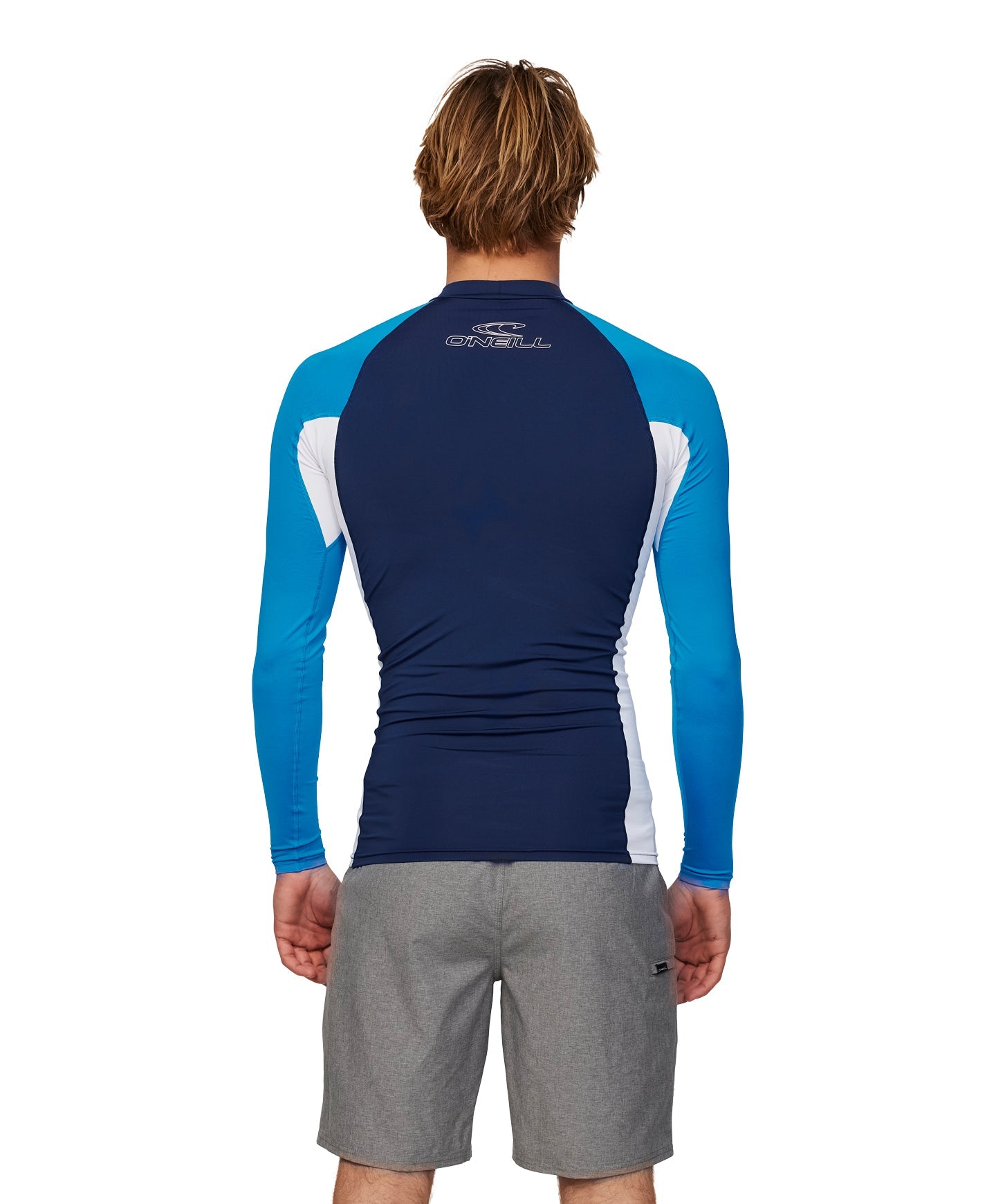 Basic Skins Blocker LS Rash Vest - Blue White