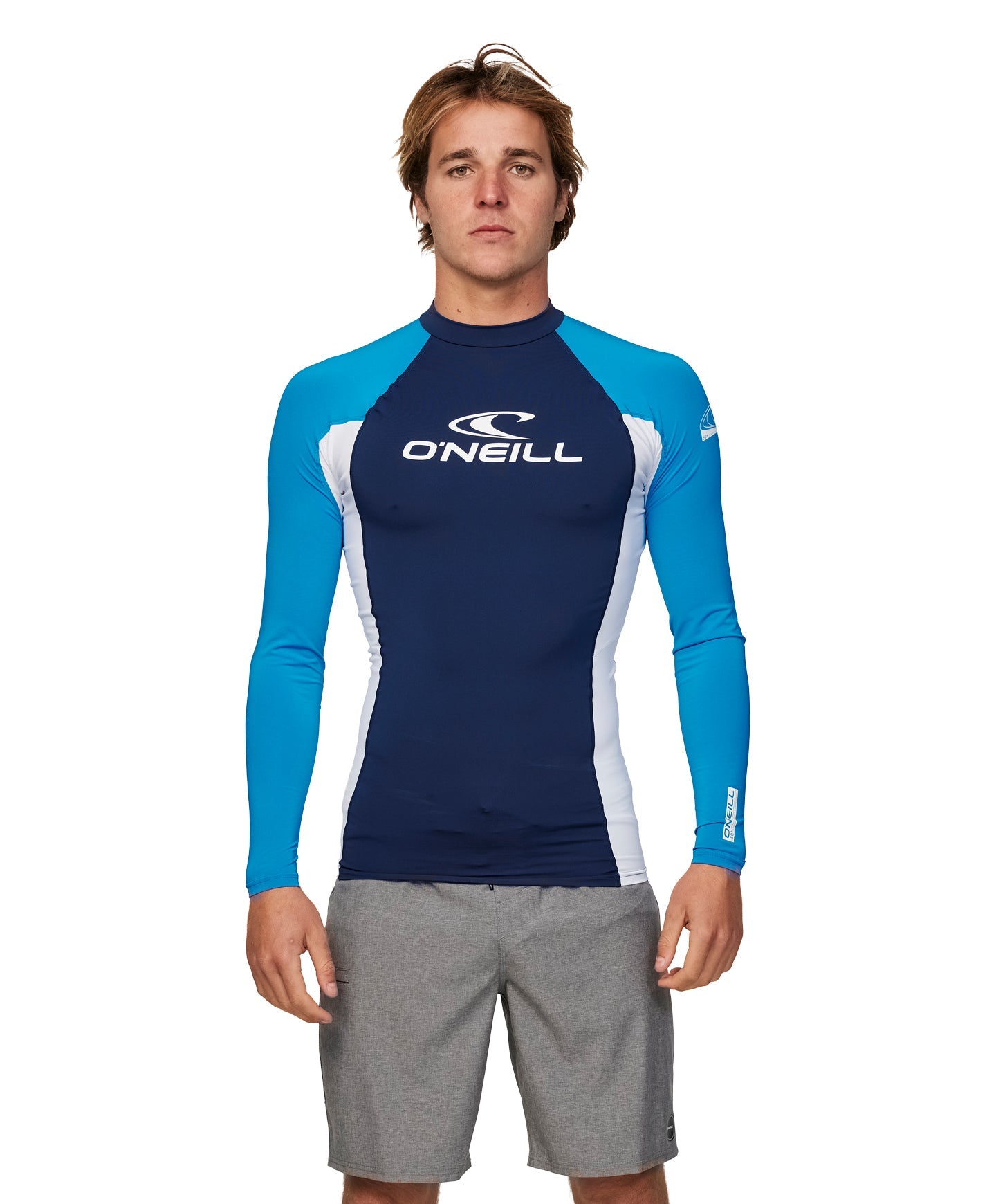 Basic Skins Blocker LS Rash Vest - Blue White