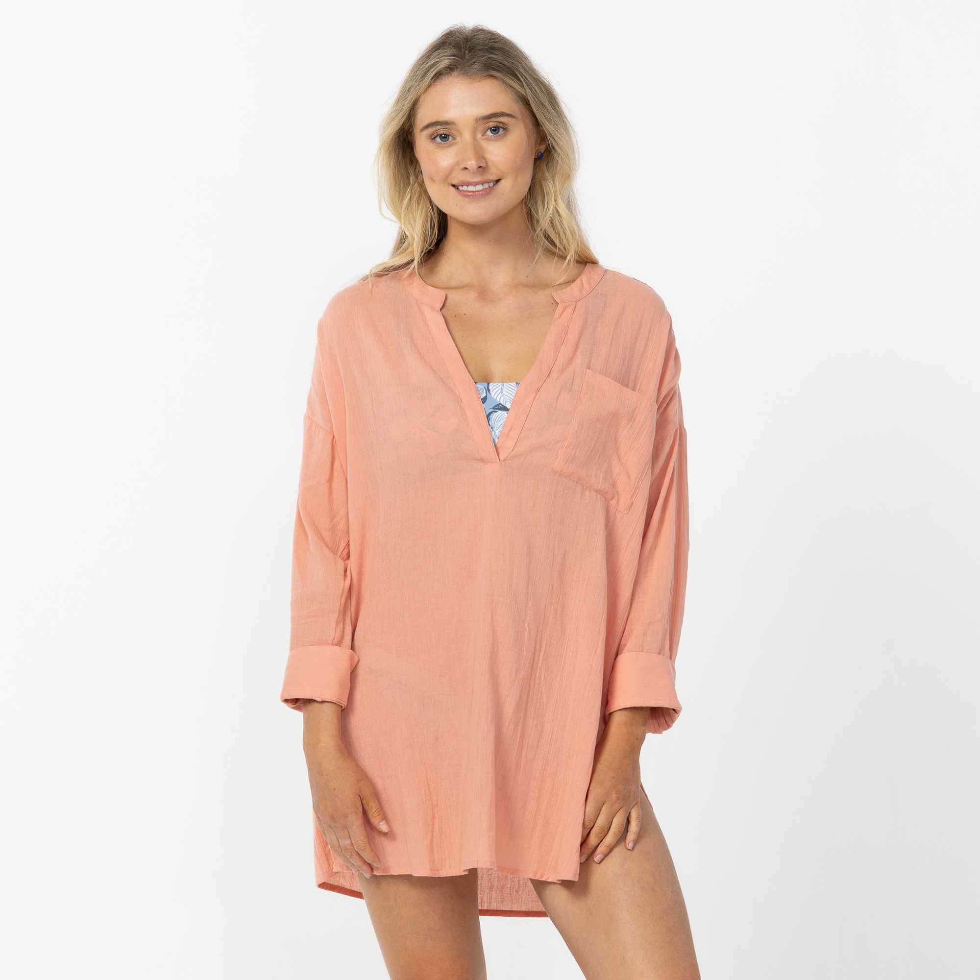 Belizin Coverup Overswim Dress - Canyon Clay