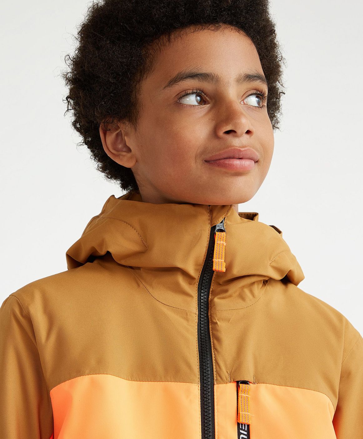 Boy's Carbonite Snow Jacket - Rich Caramel Colour Block