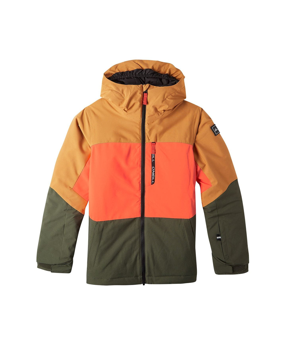 Boy's Carbonite Snow Jacket - Rich Caramel Colour Block