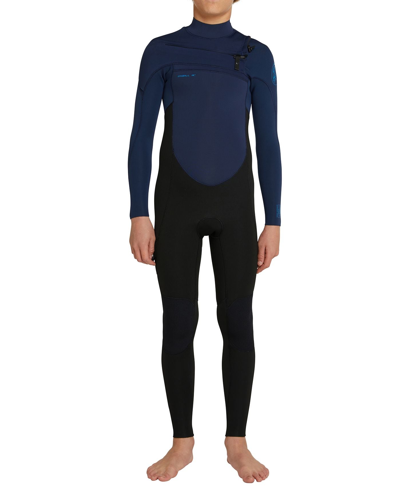 Boy's Defender 3/2mm Steamer Chest Zip Wetsuit - Navy