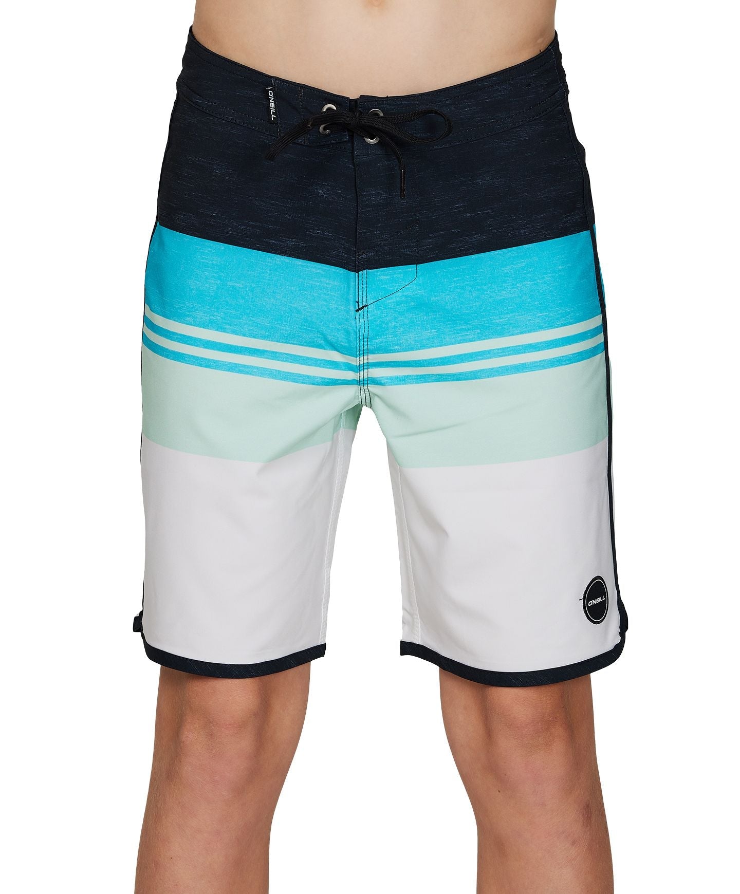 Boy's Four Square Stretch Boardshort - White