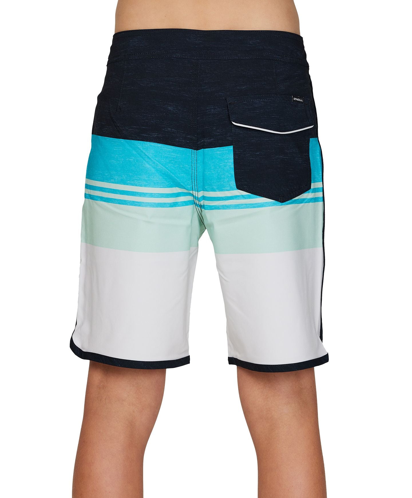 Boy's Four Square Stretch Boardshort - White