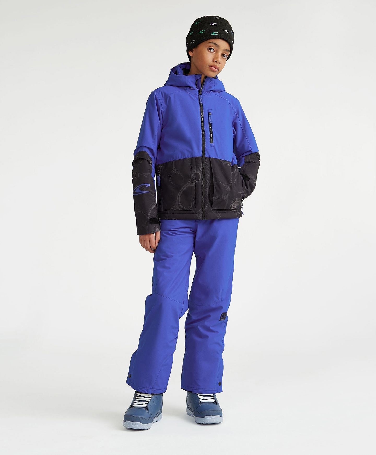 Boy's Hammer Snow Pants - Surf The Web Blue