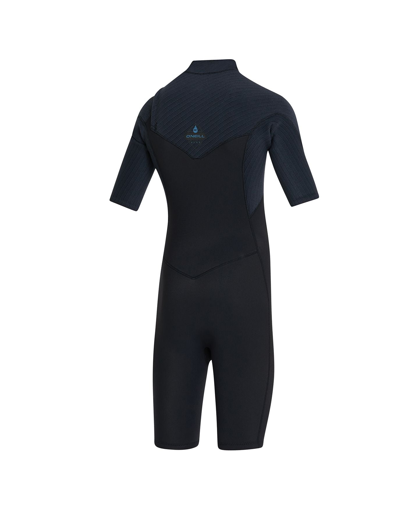 Boy's HyperFreak 2mm Short Sleeve Springsuit Chest Zip Wetsuit - Black