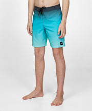 Boy's HyperFreak Heat Fade 16" Boardshorts - Peacock Blue