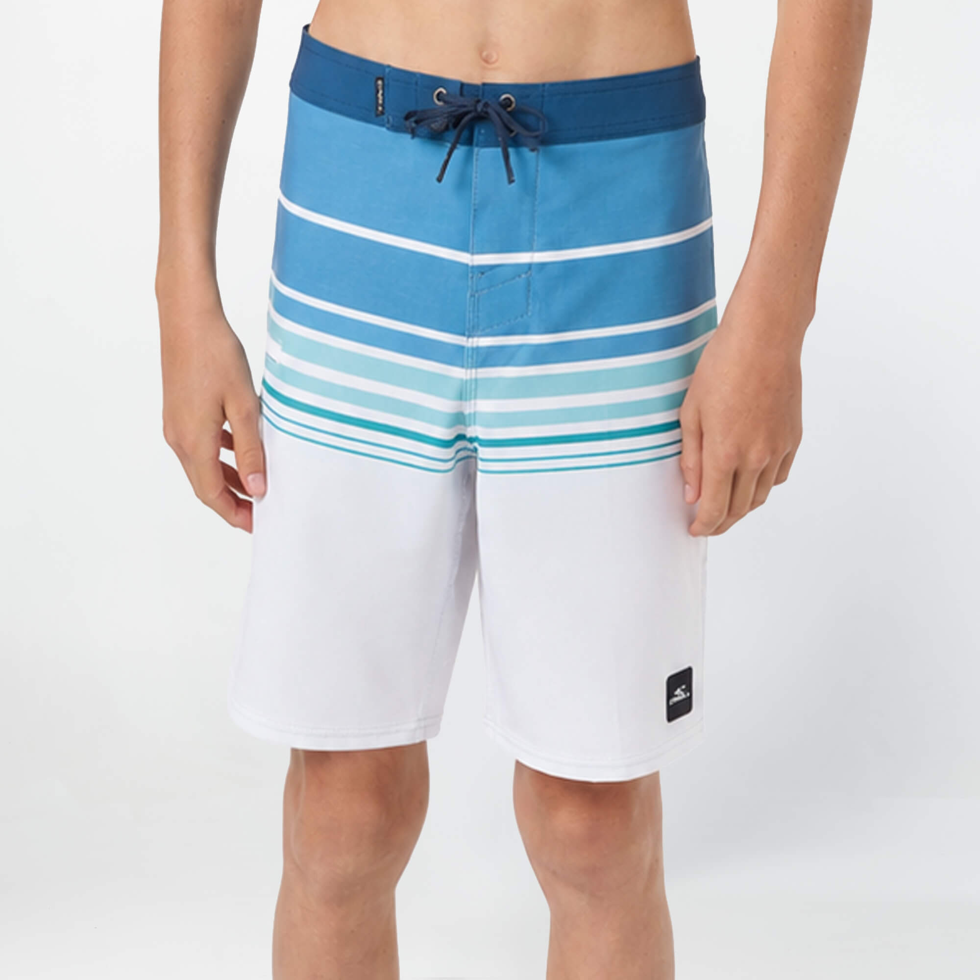 Boy's Hyperfreak Heat Stripe 17" Boardshort - Fog Grey