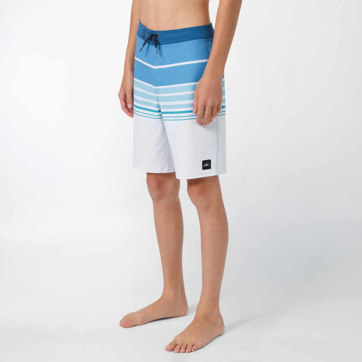 Boy's Hyperfreak Heat Stripe 17" Boardshort - Fog Grey