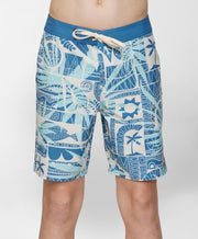 Boy's HyperFreak Mysto 16" Boardshorts - Copen Blue