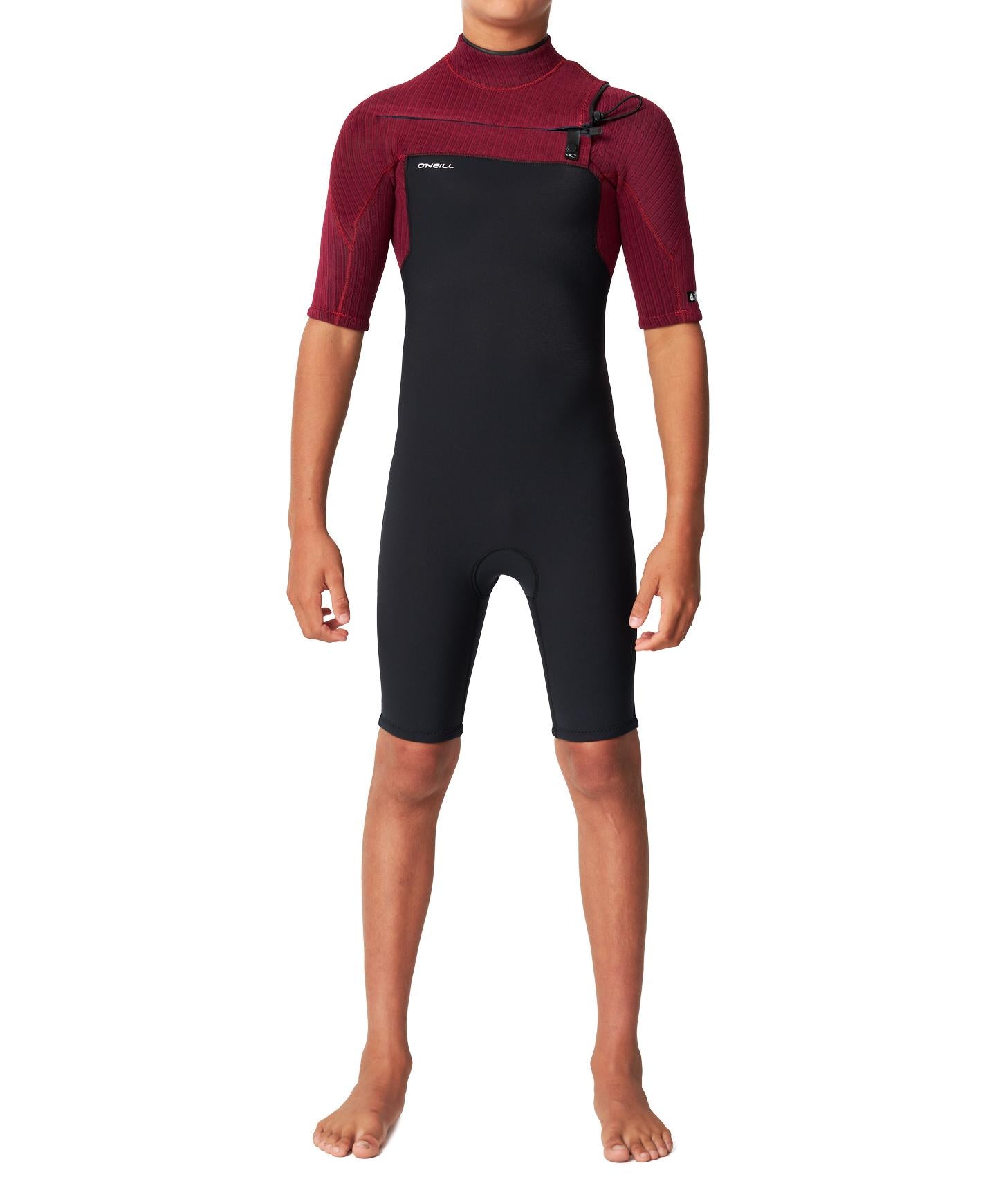 Boy's HyperFreak SS CZ Spring Suit 2mm Wetsuit - Dark Red